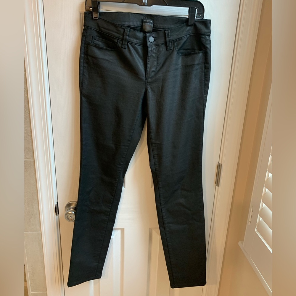 Ann Taylor Black Coated Jeans